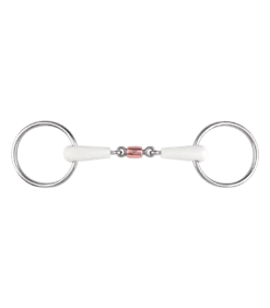 EQUIMOUTH SNAFFLE BIT, DOUBLE-JOINTED WITH COPPER ROLLER By Waldhausen